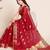 Red woven self design kota doria kota doria saree with blouse