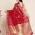 Red woven self design kota doria kota doria saree with blouse
