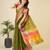 Mehendi woven self design kota doria kota doria saree with blouse