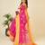 Pink woven self design kota doria kota doria saree with blouse