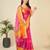 Pink woven self design kota doria kota doria saree with blouse