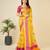 Yellow woven self design kota doria kota doria saree with blouse