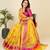 Yellow woven self design kota doria kota doria saree with blouse