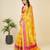 Yellow woven self design kota doria kota doria saree with blouse
