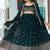 Deep Green Embroidery With Multi Thread & Sequence Fox Georgette Lehanga Choli SetWork 