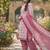 Pink printed cotton blend stitched floral print salwar kurta dupatta for women