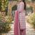 Pink printed cotton blend stitched floral print salwar kurta dupatta for women