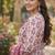 Pink printed cotton blend stitched floral print salwar kurta dupatta for women