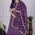 Purple Color Embroidery With Multi Thread & Sequence Work Fox Georgette Lehanga Choli Set