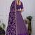 Purple Color Embroidery With Multi Thread & Sequence Work Fox Georgette Lehanga Choli Set