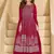 D pink faux georgette free size stitched plazzo suit with sequence work