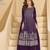 Violet faux georgette free size stitched plazzo suit with sequence work