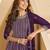 Violet faux georgette free size stitched plazzo suit with sequence work