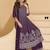 Violet faux georgette free size stitched plazzo suit with sequence work
