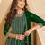 green faux georgette free size stitched plazzo suit with sequence work