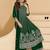 green faux georgette free size stitched plazzo suit with sequence work
