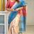 Soft tussar silk sarees with beautiful digital print with tassels