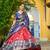 Blue Color Print Work Jacquard Lehanga Choli Set