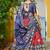 Blue Color Print Work Jacquard Lehanga Choli Set