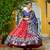 Blue Color Print Work Jacquard Lehanga Choli Set