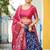 Rani Pink Color Print Work Jacquard Lehanga Choli Set