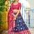 Rani Pink Color Print Work Jacquard Lehanga Choli Set