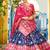 Rani Pink Color Print Work Jacquard Lehanga Choli Set