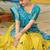 Yellow Color Print Work Jacquard Lehanga Choli Set
