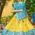 Yellow Color Print Work Jacquard Lehanga Choli Set