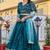 Teal Color Embroidery With Zari Thread & Sequence Work Silk Lehanga Choli Set  