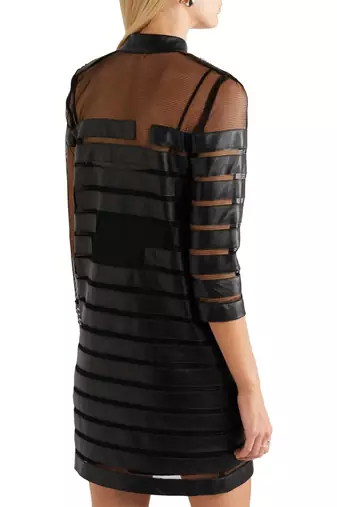 women's genuine lambskin mini leather dress classic zip up style