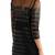 Women’s genuine lambskin leather dress mesh panel mini dress