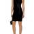 Women’s genuine lambskin  black leather bodycon sleeveless mini dress