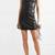 women’s genuine lambskin leather sleeveless bodycon mini dress