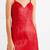 Women’s genuine lambskin red leather spaghetti strap mini dress