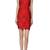 Women’s red lace panel bodycon mini dress genuine soft pure napa leather