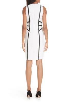 women's white lambskin leather dress classic zip up style 2