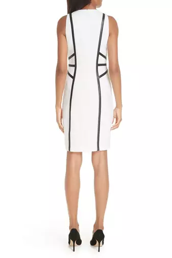 women's white lambskin leather dress classic zip up style