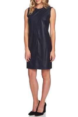 women's lambskin leather dress sleeveless cut 2