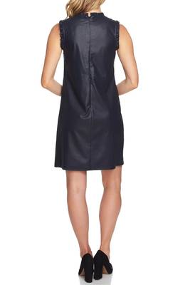 women's lambskin leather dress sleeveless cut 3