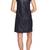 Women’s lambskin leather dress sleeveless shift dress with ruffle