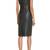 Women’s lambskin leather dress sleeveless bodycon midi dress