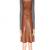 Women’s brown real leather sleeveless a-line dress with collared neck