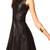 Women’s genuine lambskin black leather dress sleeveless fit & flare dress