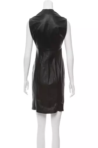 women's lambskin leather dress sleeveless fit