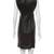 Women’s genuine lambskin leather sleeveless v-neck button front dress