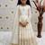 heavy vichitra silk embrodairy seqence  work white readymade ethnic gown