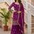 Fantastic Purple Zari Work Georgette Wedding Wear Sharara Suit