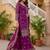 Fantastic Purple Zari Work Georgette Wedding Wear Sharara Suit