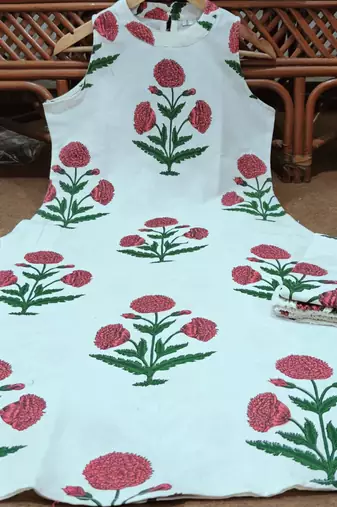 White floral print cotton co-ord set